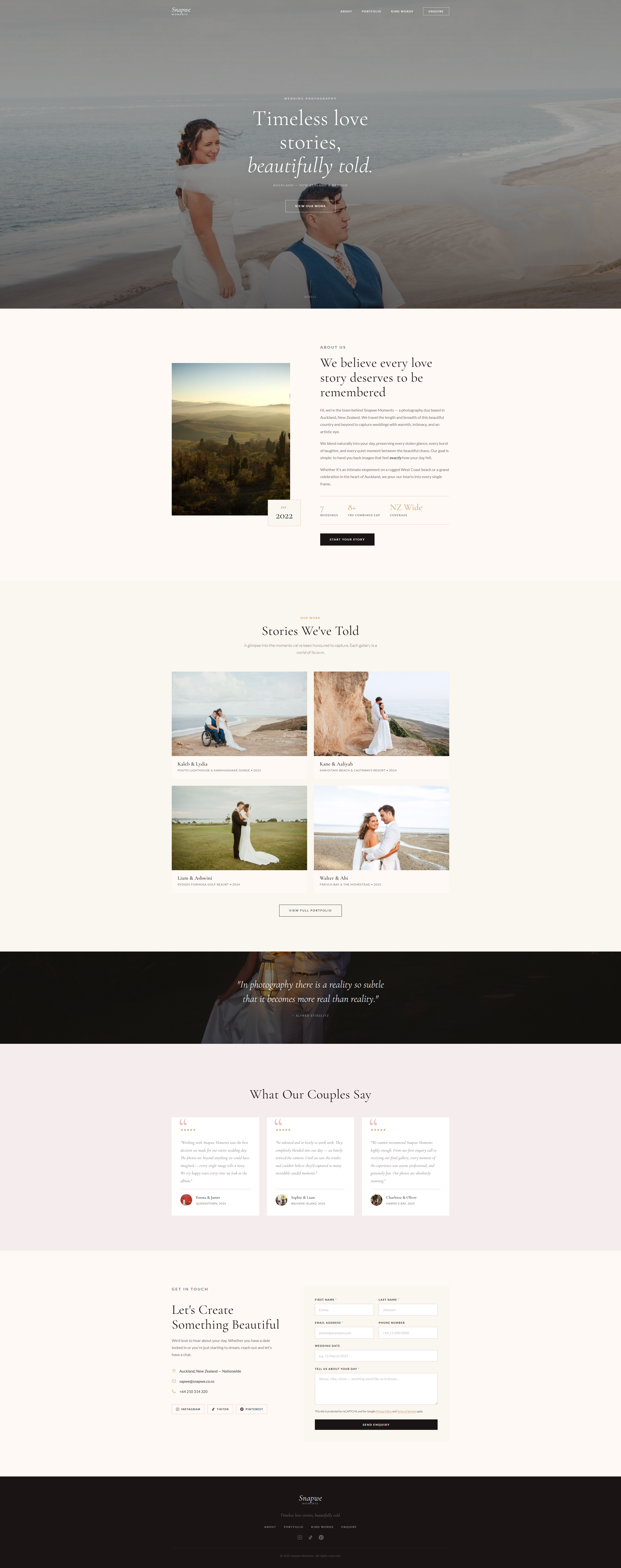 Snapwe Moments website